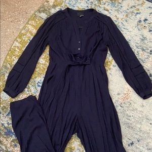 Navy Anthropologie Jumpsuit